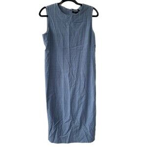 Theory Wool Blend Fully Lined Essential Contemporary Chambray Shift Dress 10